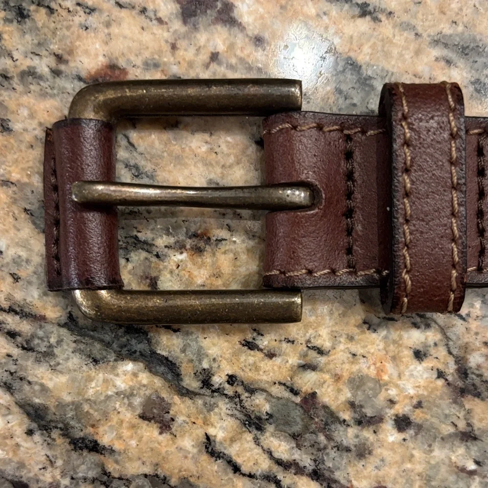 Genuine Leather Timberland Dark Brown Women's Belt size 26-28” (small)
